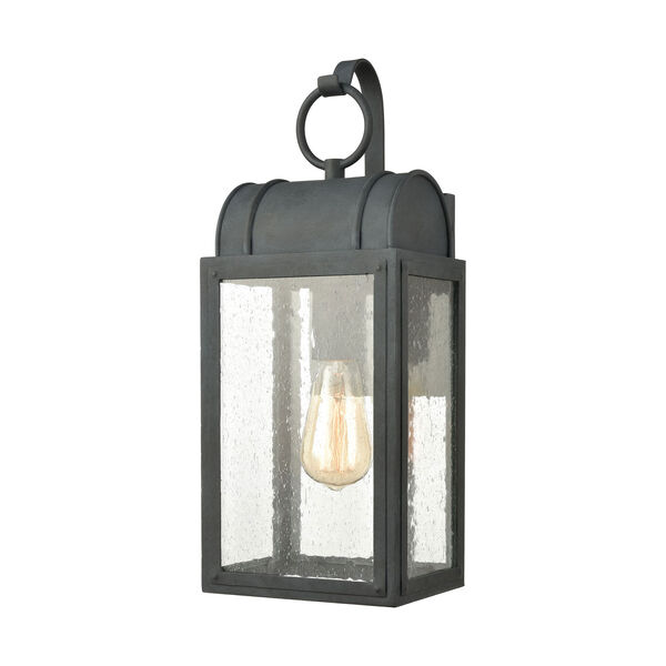 Heritage Hills Aged Zinc Seven-Inch One-Light Outdoor Wall Sconce, image 1