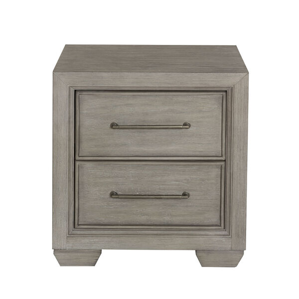Andover Dove Grey Two-Drawer Nightstand, image 2
