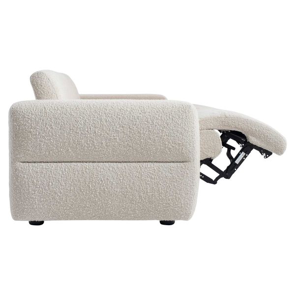 Lucca White and Black Fabric Power Motion Sofa, image 5