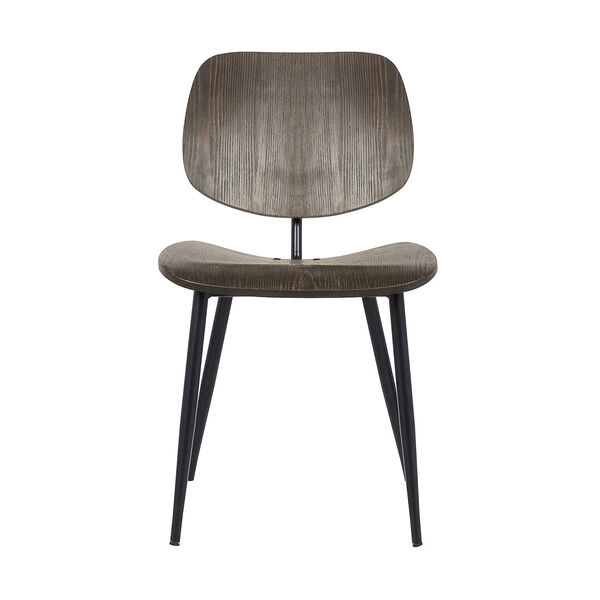 Miki Walnut with Black Powder Coat Dining Chair, image 2