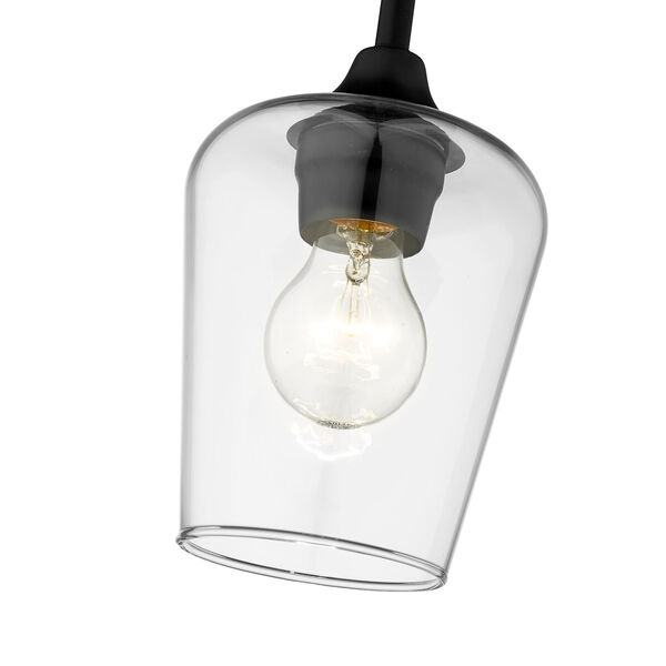 Joliet Matte Black One-Light Mini Pendant with Transparent Glass, image 5