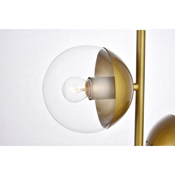 Eclipse Brass Two-Light Table Lamp, image 4