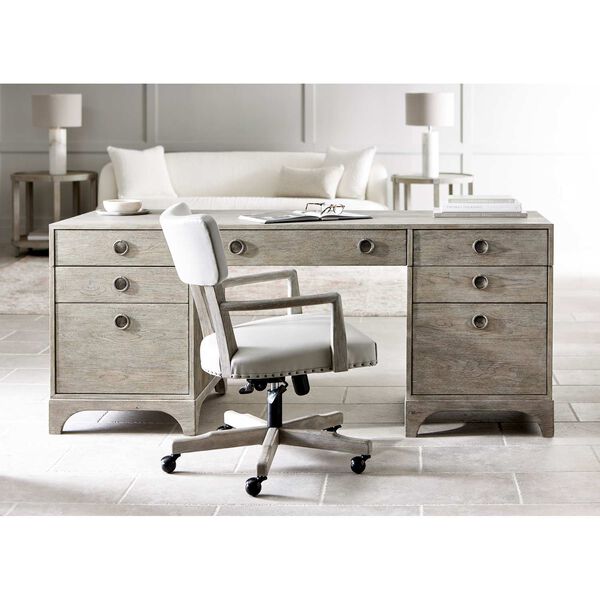 Touhy Beige and Rustic Pewter Office Chair, image 6