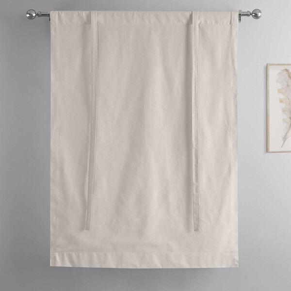 Supreme Beige Dune Textured Solid Cotton Tie-Up Window Shade Single Panel, image 6