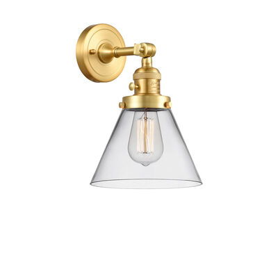 Innovations 203-SG-G73 Transitional One Light Wall Sconce from Franklin Restoration Collection in Gold Champ Gld Leaf Finish, 