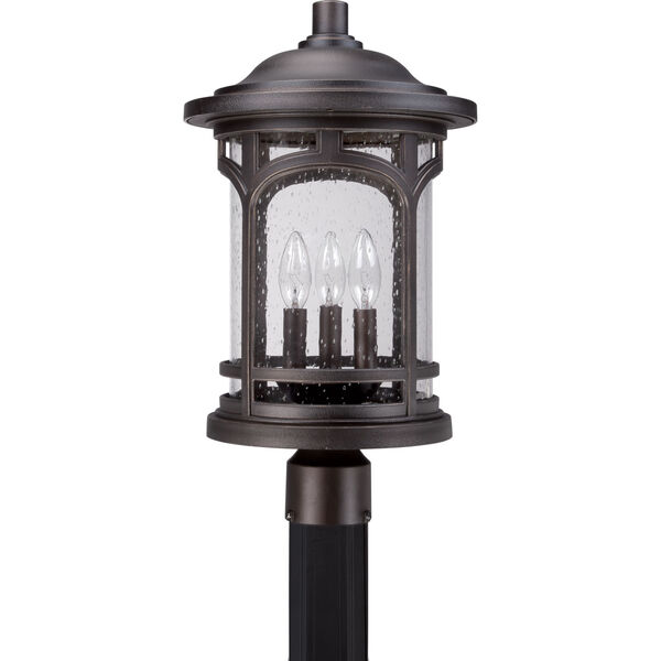 Marblehead Palladian Bronze 19-Inch Height Three-Light Outdoor Post Mounted, image 2