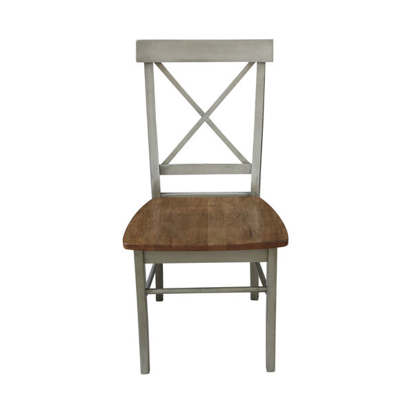 Hickory and Stone X-Back Chair with Solid Wood Seat, image 4