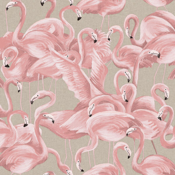 Flamingo Ballerina Pink Peel and Stick Wallpaper, image 2