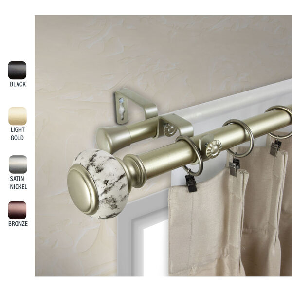 Kelly Gold 28-48 Inch Double Curtain Rod, image 2