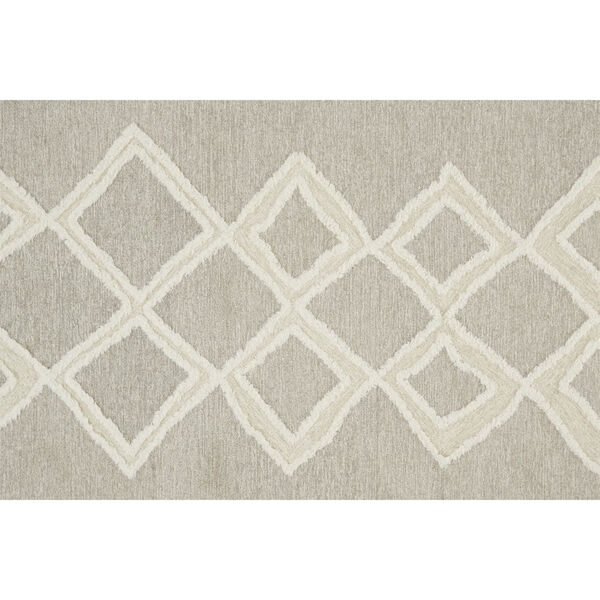 Anica Premium Wool Tufted Taupe Ivory Rectangular: 4 Ft. x 6 Ft. Area Rug, image 5
