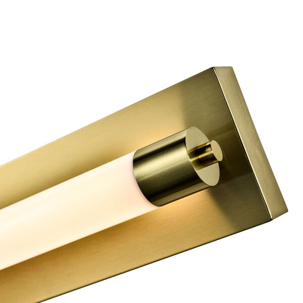 Procyon Antique Brass and Satin ADA Integrated LED Bath Light, image 5