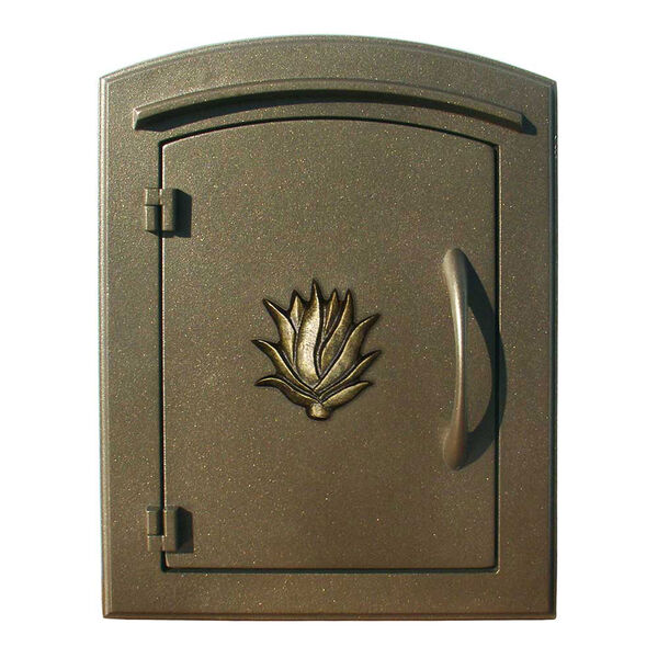Manchester Bronze Non-Locking Decorative Agave Logo Door Column Mount Mailbox, image 1