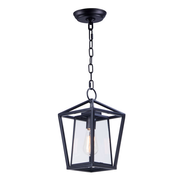 Artisan Black Eight-Inch One-Light Adjustable Outdoor Hanging Lantern, image 1