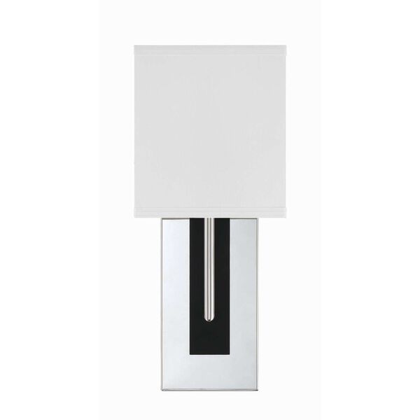 Brent Polished Nickel and Black Forged One-Light Wall Sconce, image 6