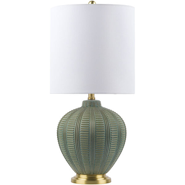 Rayas Green, Gold and White Table Lamp, image 1