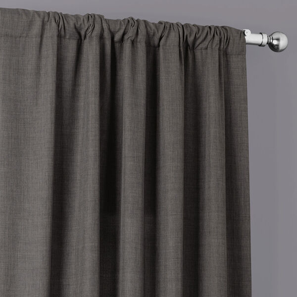 Italian Faux Linen Anchor Gray 50 in W x 96 in H Single Panel Curtain, image 4