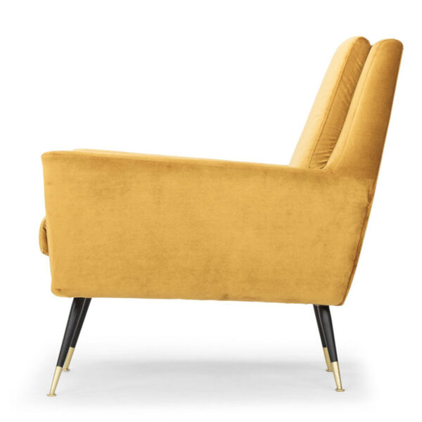 Vanessa Mustard and Black Occasional Chair, image 3