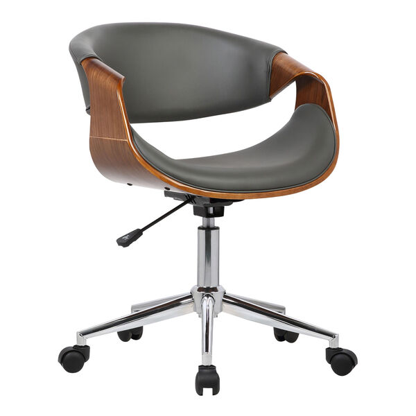 Geneva Chrome Gray Office Chair, image 1