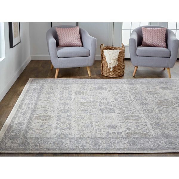 Marquette Gray Silver Ivory Area Rug, image 4