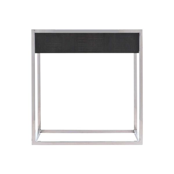 Beacon Polished Stainless Steel and Black Side Table, image 4
