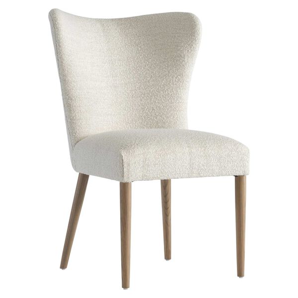 Modulum White and Natural Wing Back Side Chair, image 1
