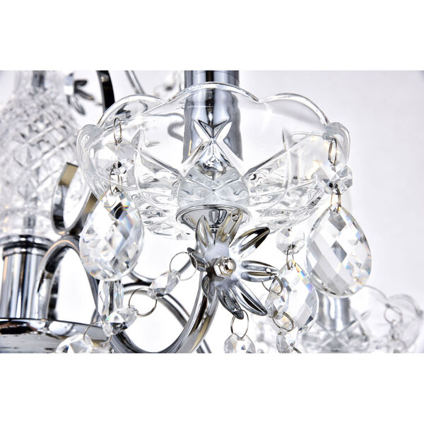 Voltaire Chrome 22-Inch Five-Light Chandelier, image 6