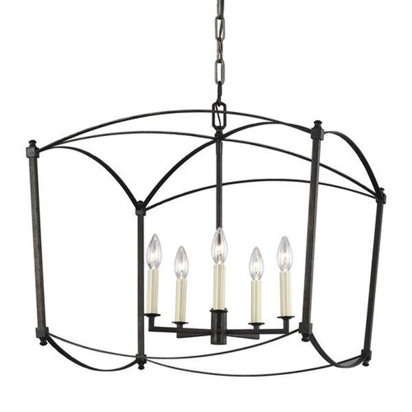 Thayer Smith Steel Five-Light 23-Inch Chandelier, image 2