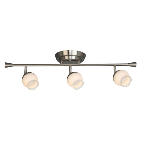 Mill Street Brushed Nickel LED Semi-Flush Mount with Frosted Glass Shade, image 1