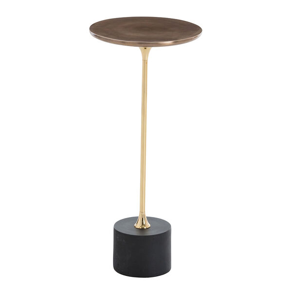 Fitz Antique Brass Accent Table, image 2
