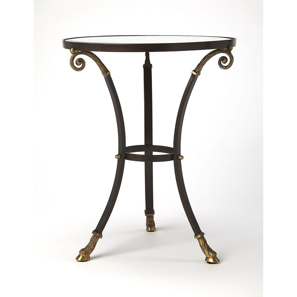 Meurice Glass and Metal Accent Table, image 2