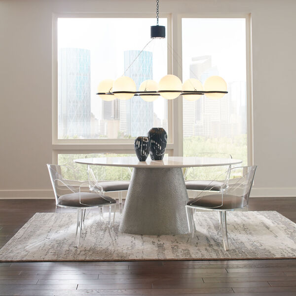 White 72-Inch Eleven London Park Oval Table, image 3