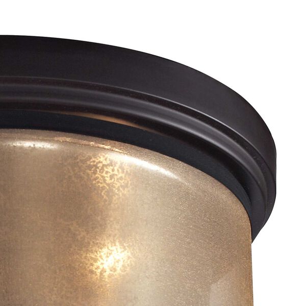Diffusion Oil Rubbed Bronze Two Light Flush Mount Fixture, image 5