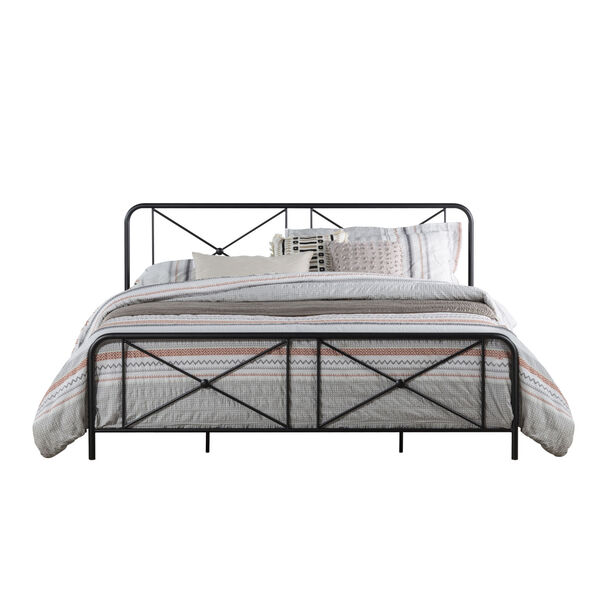 Hilale Furniture Williamsburg Black, 3 Inch Metal Bed Frame