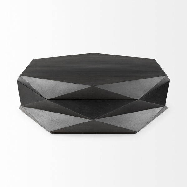 Arreto Black Hexagonal Storage Coffee Table, image 2