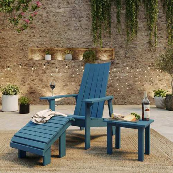 Capterra Casual Pacific Blue Outdoor Flatback Adirondack Chair, image 10