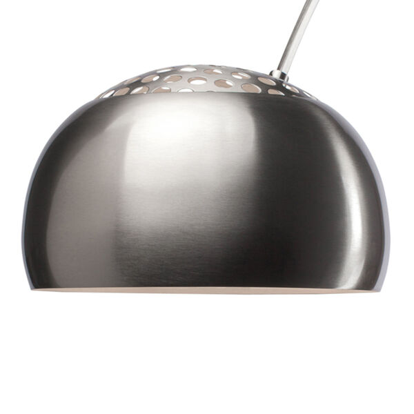 Cora Black and Brushed Silver One-Light Floor Lamp, image 4