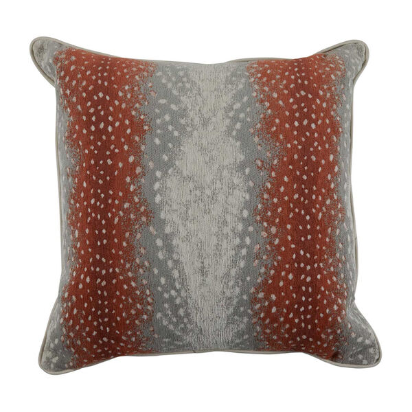Fawn Terra Cotta and Almond 22 x 22 Inch Pillow with Mohave Welt, image 1