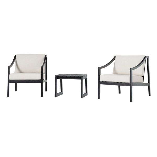 Cologne Black Three-Piece Outdoor Chat Set, image 2