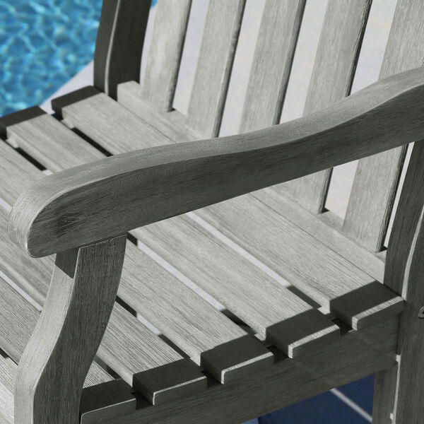Renaissance Eco-friendly Outdoor Hand-scraped Hardwood Garden Arm Chair, image 3
