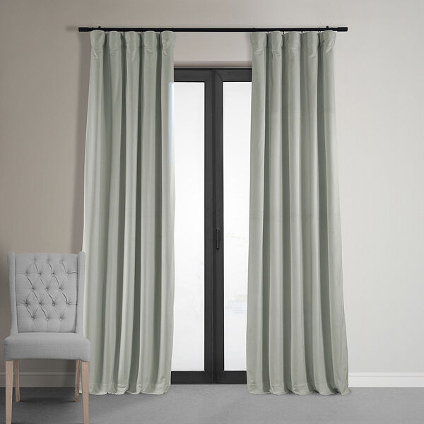 Reflection Gray Blackout Velvet Single Curtain Panel 50 x 108, image 9