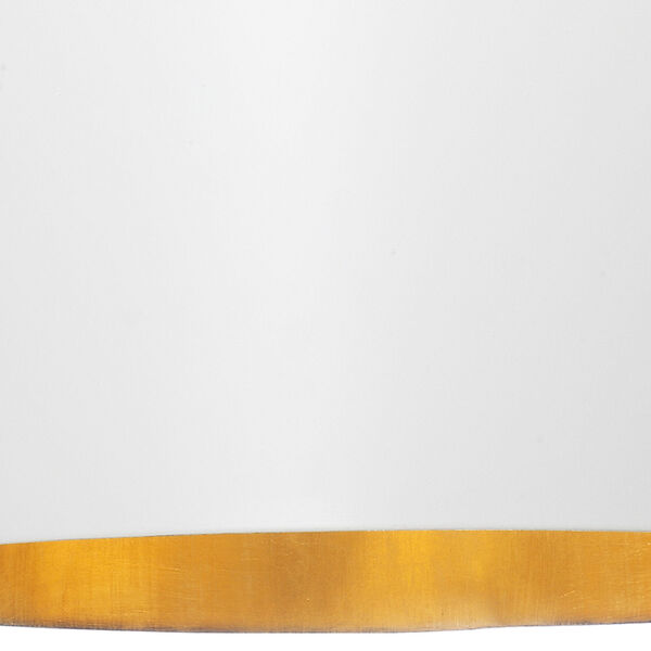 Alston Matte White and Antique Gold Six Light Pendant , image 2