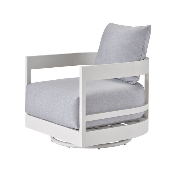 South Beach Chalk White Aluminum  Swivel Chair, image 2