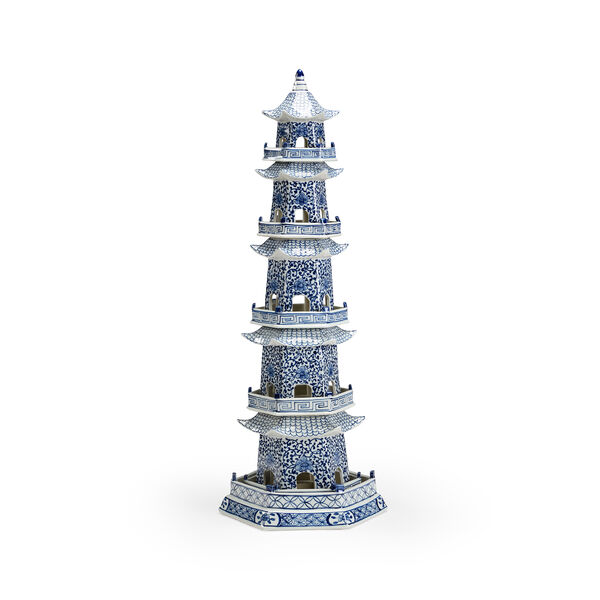 Blue and White Canton Pagoda, image 1