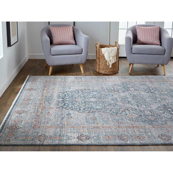 Marquette Gray Blue Red Rectangular 4 Ft. x 5 Ft. 3 In. Area Rug, image 4