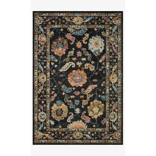 Padma Black and Multicolor Rectangle: 3 Ft. 6 In. x 5 Ft. 6 In. Rug, image 1