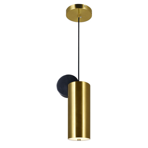Saleen Brass Black Six-Inch LED Round Mini Pendant, image 6