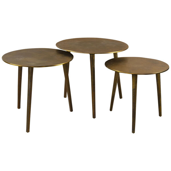 Kasai Gold Coffe Table, Set of 3, image 2