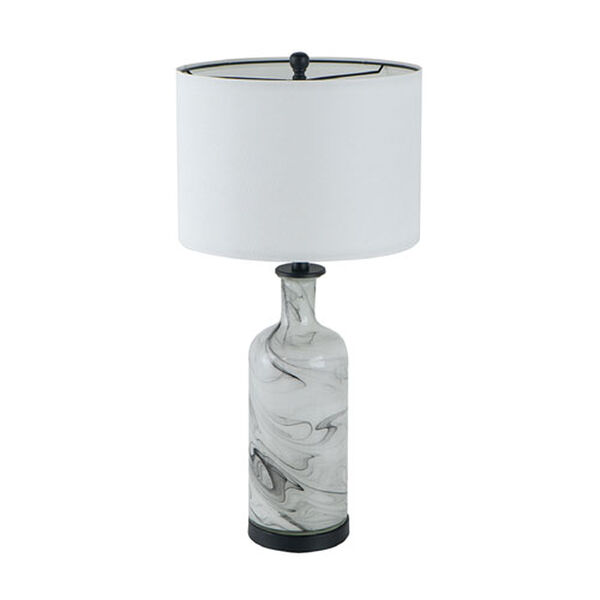 Sarris White Grey Glass Table Lamp, image 3