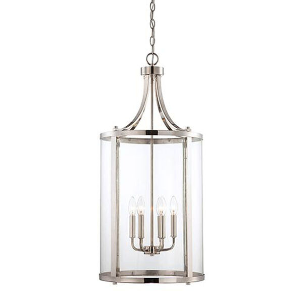 Selby Chrome and Polished Nickel Six-Light Pendant, image 1