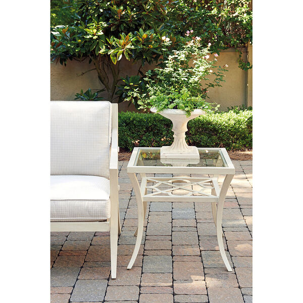 Misty Garden Ivory Square End Table, image 2